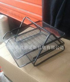 靈活收納新選擇 廠家直銷可拆裝兩層鐵網(wǎng)文件籃，高效辦公從此開始